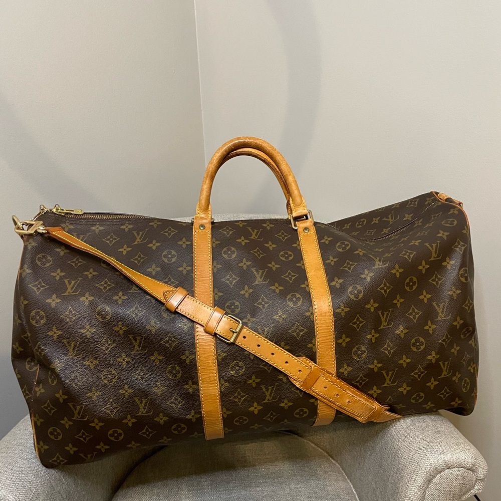 Louis Vuitton LV Boston Bag  Keepall Bandouliere 60 Monogram